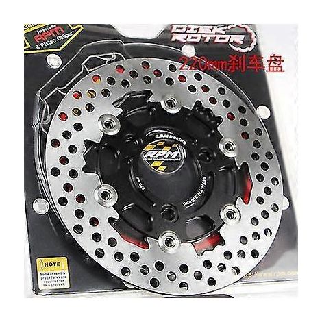 Disques de frein universels 20057 mm / 22070 mm / 26060 mm pour motos/scooters/motos sportives, usinés CNC, compatibles Yamaha, Honda, Suzuki, KTM - Style A 220, noir