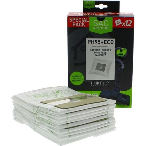 Sacchetti aspirapolvere home-equipement heph95+eco alta filtrazione protezione allergeni