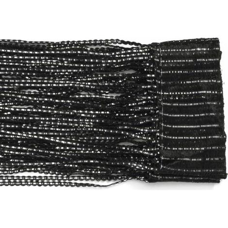 Rideaux à pompons 100 x 200 cm, cloisons à pompons pour portes, fenêtres, maison, décoration, événements, décoration (noir) (1/5)