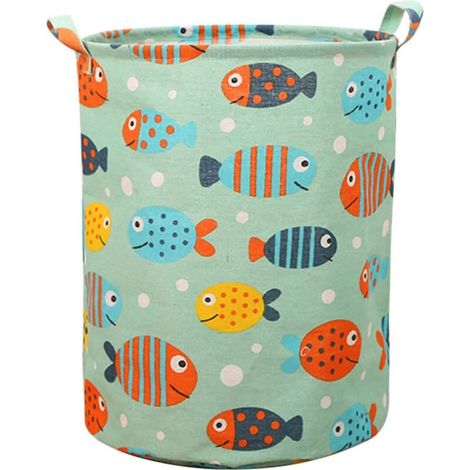 Bardusch-Panier à linge pliable dessin animé panier de rangement panier à linge avec poignées bébé enfant jouet organisateur sac (1/4)