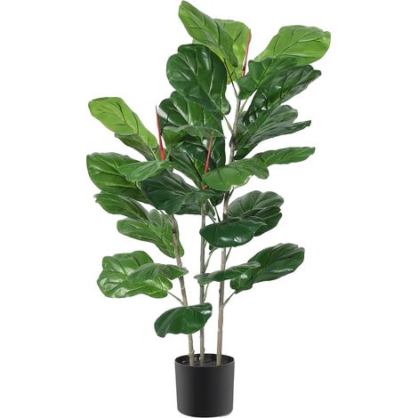 Albero di fico a foglia di violino artificiale, foglie realistiche, manutenzione zero, integrato (1/2)