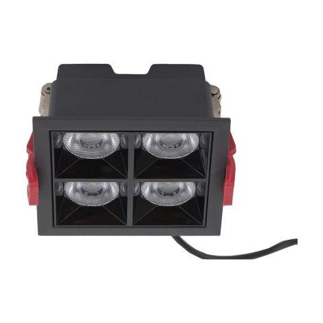 Faretto incasso quadrato LED 16W 4000K nero Nowodvorski