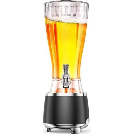 Distributeur de boissons 2 en 1 avec haut-parleur BT, conteneurs de boissons de 2,5 L pour bar de fête, lumières LED colorées noires (1/5)