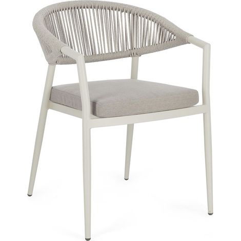 Silla de jardín Bolzano Mira de aluminio beige (1/5)