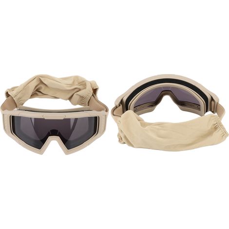 Lunettes de protection résistantes aux chocs, verres de 3,8 mm d'épaisseur, confortables et offrant une protection UV, couleur kaki. (1/5)