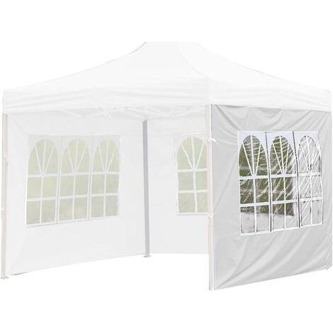 FENOPLASTICATente imperméable avec 1 panneau latéral, paroi latérale de 0,15 mm d'épaisseur, 2 couleurs, 12 tailles (couleur : blanc, taille : 3 x 2 m) (1/4)