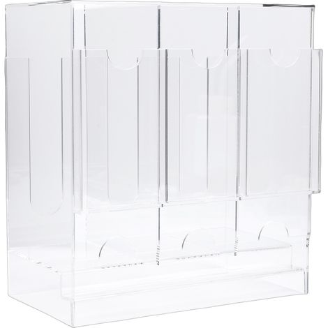 Porta Biglietti da Visita in Acrilico Trasparente – 3 Scomparti Robusti, Design Minimalista Elegante – Ideale per Ufficio e Casa (1/5)