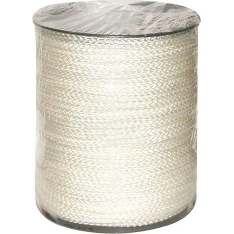 Driza de poliamida trenzada blanca 4mm x 100m