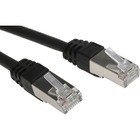 Câble cat 6 Avec connecteur / , FTP, gaine LSZH Noir, 25m ( Prix pour 1 )