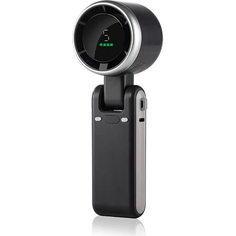 Ventilatore portatile ricaricabile, 5 alte velocità regolabili, mini ventilatore elettrico portatile da 4000 mAh, ventilatore da viaggio alimentato a batteria (nero) (1/5)