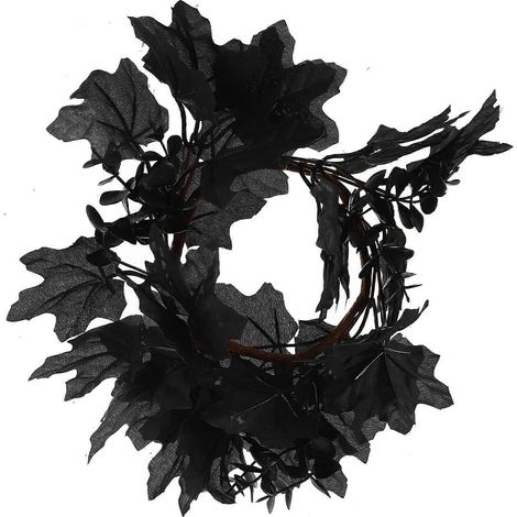 Couronne d'Halloween suspendue en feuilles d'érable (5 pièces) pour décoration de fête