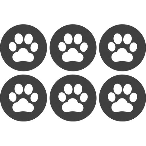 6 pièces Sous-verres Cartoon Animaux Style Nordique Anti-chaleur pour Table Basse Patte de Chat (1/5)