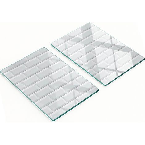 Planches à découper décoratives en verre trempé et céramique murales 2x40x52 cm (1/5)