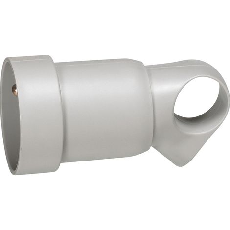 Prolunga 2P+T 16A anello fisso plastica uscita dritta Grigia