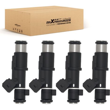 Maxpeedingrods – 4 injecteurs de carburant pour Peugeot 206 307 406 407 607 806 – Essence – Matériaux plastique et acier – Remplacement direct