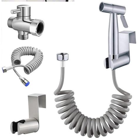 Set doccetta bidet portatile, set doccetta bidet per WC, soffione bidet con tubo telescopico in ABS da 1,5 m e supporto per la pulizia delle finestre. (1/5)