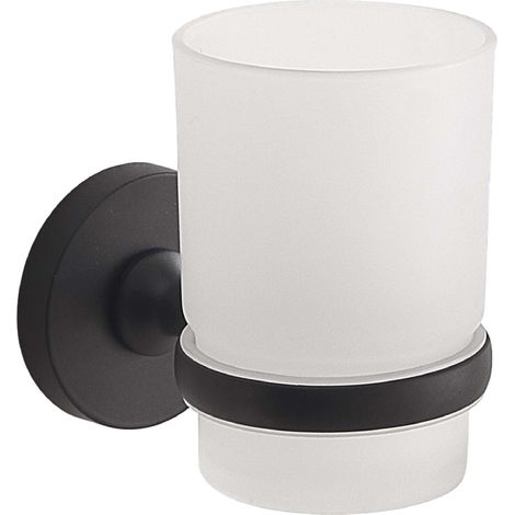 GEDY FP101400100 FELCE PLUS Portacepillos Negro Mate - ref: FP101400100 (1/2)