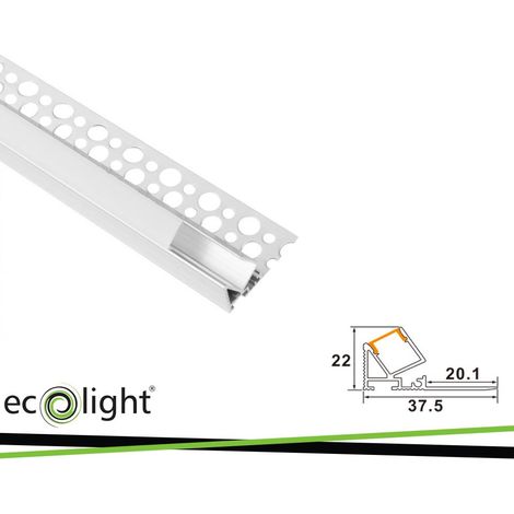 PROFILO ANGOLARE A MONTAGGIO SUPERFICIALE 1ANTA ANOD+OPAL