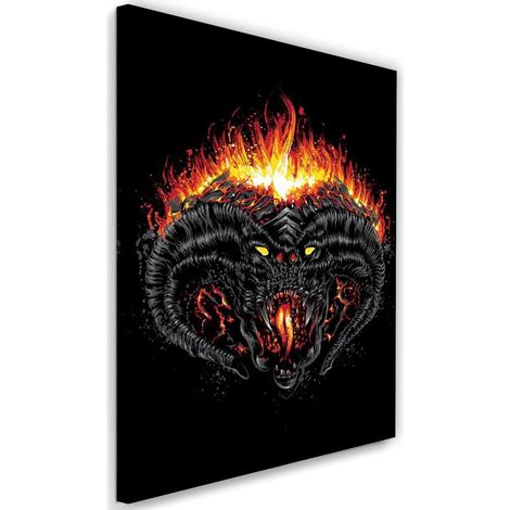 Tableau Le Seigneur des Anneaux tête de Balrog - 70 x 100 cm (1/5)