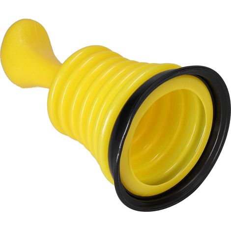 Déboucheur manuel pour canalisations de toilettes, outil de débouchage pour cuisine et salle de bain, jaune (1/5)