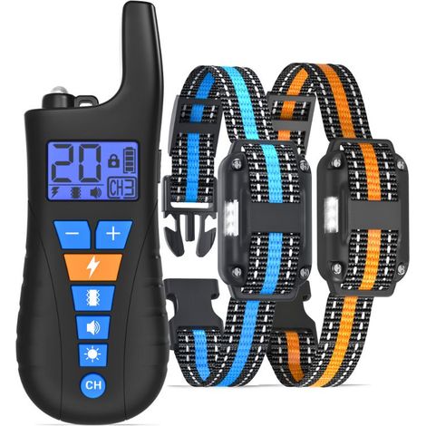 Collier Dressage Chien Rechargeable avec Fonctions Vibration Son et Lumière Étanche IPX67 pour Tous Chiens-AUTRES (1/4)