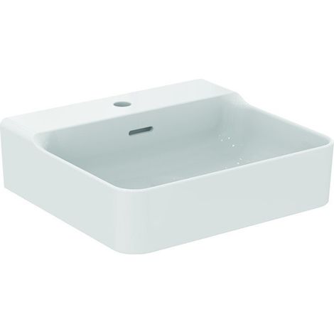 Lavabo CONCA 500x450x165mm blanco 1 orificio para grifería, con rebosadero IDEAL STANDARD