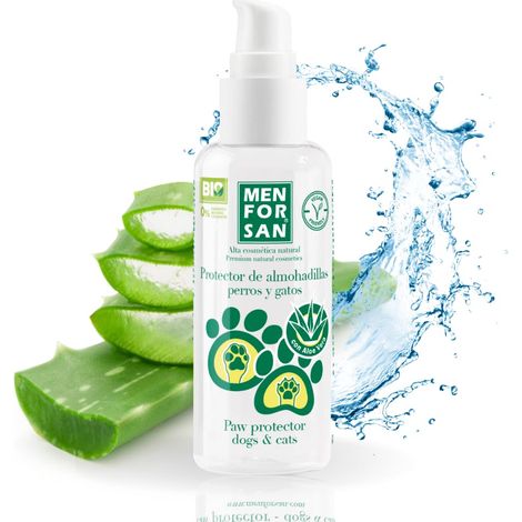 Menforsan Protezione dei Cuscinetti Plantari per Cani e Gatti 60 Ml, con Aloe Vera, Idrata, Lenisce e Ripara.