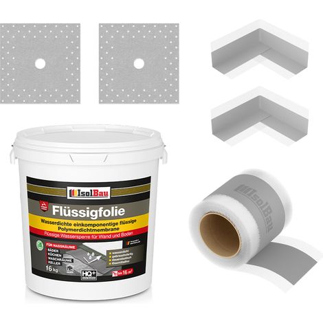Dichtset Dusche Flüssigfolie 16 kg Dichtband Abdichtset Duschelement Set Bad (1/5)