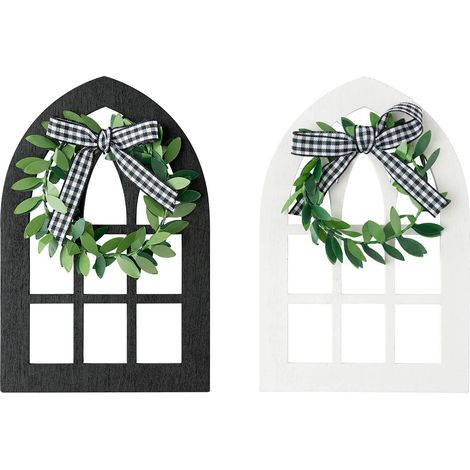Cadre Décoratif En Bois Forme De Clôture - Cadre À Étages Rustique Pour Étagère De Cuisine - 2 Pièces - 15 x 10 cm (1/5)