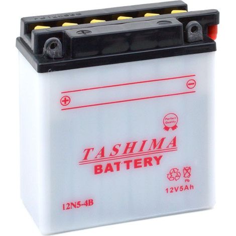 Batería de Plomo Tashima 12V, 5A. L: 120, L: 60, H: 130mm, + a la izquierda para motos. (entregada con ácido separado). - Batería para poner E (1/5)