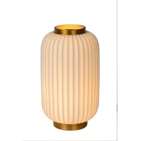 Lucide lampada da tavolo Gosse porcellana oro/bianco E14 40W