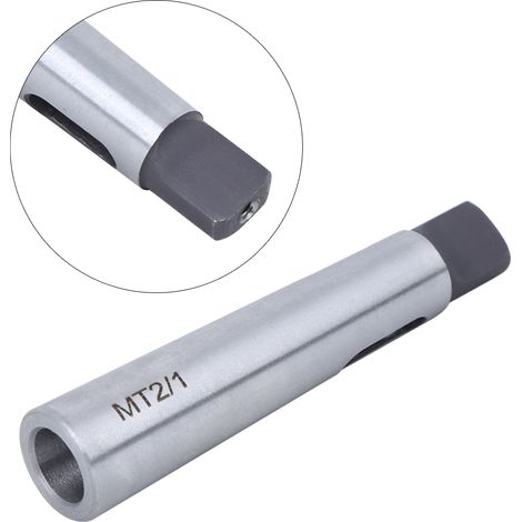Adaptateur de perçage à conicité réduite, manchon de perçage argenté haute dureté, résistance à l'usure MT2 vers MT1 (1/5)