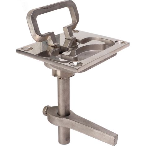 Loquet de trappe de bateau à came encastré, à boucle de plancher, en acier inoxydable 316, 67 x 79 mm, avec poignée de levage et verrouillage pour yacht ou bateau. (1/5)