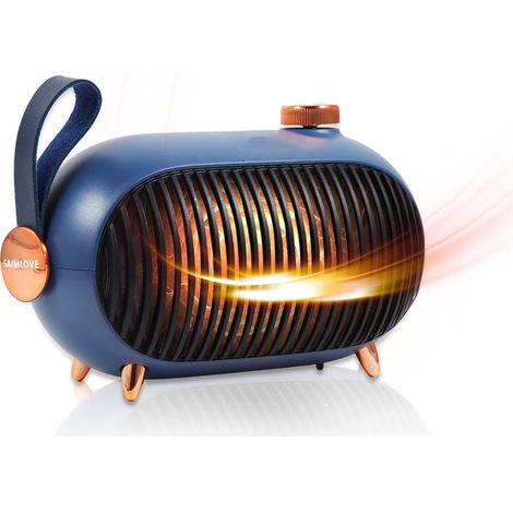 Chauffage d'appoint portable, mini chauffage électrique d'appoint, céramique PTC à chauffage rapide avec protection anti-basculement et contre la surchauffe (1/5)