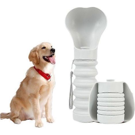 Gourde pour chien – Portable, pliable, en silicone alimentaire pour la randonnée et le camping (1/5)