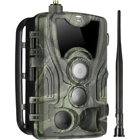 Caméra Faune Sauvage Caméra De Suivi des Sentiers 4G, Application Gratuite, Service Cloud, Diffusion en Direct 4K, Surveillance La Chasse À Faune, Caméras Cellulaires sans Fil 30mp Fiable Précise (1/5)