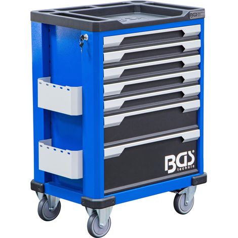 Carro de taller bgs 7 cajones negro acero