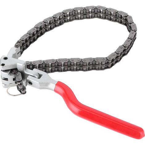 Llave para filtros de aceite de cadena de alta resistencia, de diseño ergonómico, adecuada para extraer filtros de aceite de cartucho (60-160 mm).