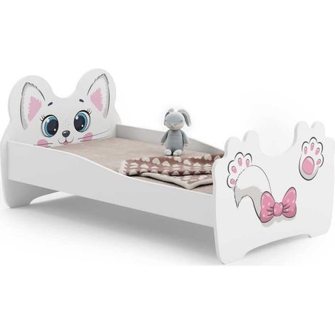 Letto per bambini Gatto Rosa 140x70