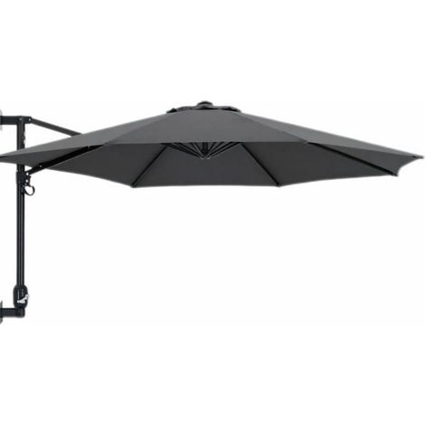 Sonnenschirm Gartenschirm Bespannung wasserabweisend Dunkelgrau 230cm