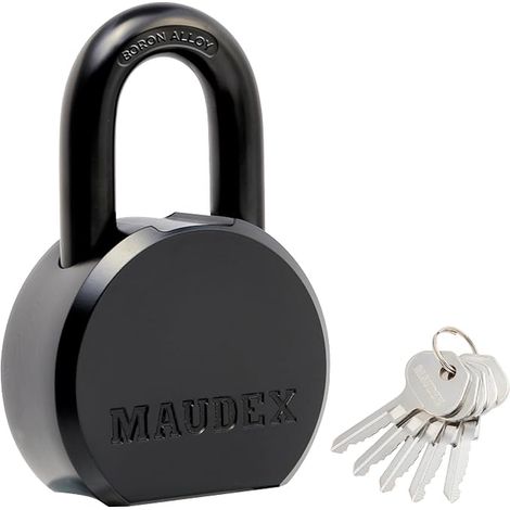 PML65 Cadenas Conteneur - Anse 12 mm Résistance aux Coupures, Corps Acier Renforcé Antivol de Sécurité pour Portail, Garage, Remorque Attelée (1/5)
