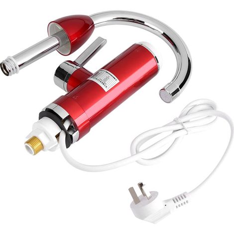 Grifo eléctrico instantáneo de agua caliente de 220 V, grifo mezclador giratorio de 360° para fregadero de cocina y calentador de agua. (1/5)