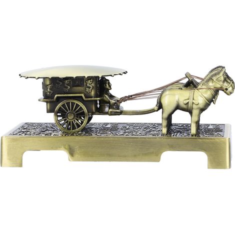 Sculpture de cheval en céramique, style rétro, décoration de cheval en bronze, ornement pour la maison ou le bureau, cadeau. (1/5)