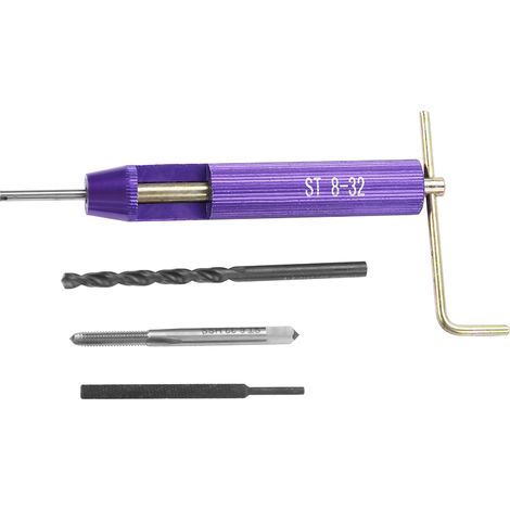 Kit 50 inserts filetés hélicoïdaux en acier inoxydable, fil UNC 8-32, longueur 1,5D, pour réparation de filetage (1/5)