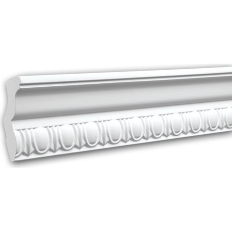 Eckleiste PROFHOME 150112F Zierleiste Flexible Leiste Stuckleiste Zeitloses Klassisches Design weiß 2 m