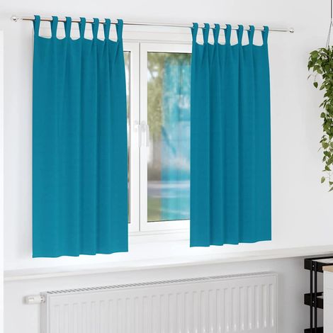Verdunkelungs-Vorhänge mit Ringen 2 pcs Türkis 175 x 140 cm