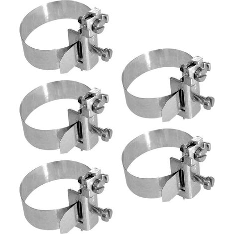 5er-Pack Erdungsklemmen für Rohre – Einfache Montage - 5er-Pack Erdungsklemmen für Rohre – Einfache Montage (1/5)
