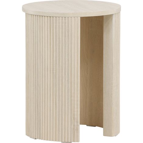 Table d'Appoint Nervurée "Bristol" 52cm Naturel