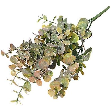 Plantes artificielles écologiques à l'aspect réaliste, fausses plantes vertes ornementales, branche d'eucalyptusgris, orange (1/5)