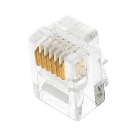 connecteurs - modular - 6 points / 6 contacts - cat3 - lot de 10 - gigamédia mj6p6c